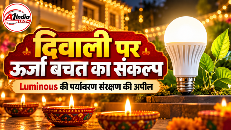 दिवाली पर ऊर्जा बचत का संदेश, Luminous ने लोगों से की पर्यावरण संरक्षण की अपील