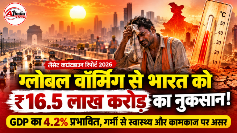 ग्लोबल वॉर्मिंग से भारत को ₹16.5 लाख करोड़ का नुकसान, GDP का 4.2% हुआ प्रभावित; गर्मी से बढ़ी स्वास्थ्य संबंधी परेशानियां